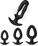 3-piece anal plug set – a hollow silicone anal plug set, suitable for beginners to advanced training, soft, flexible, and made of safe materials