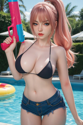 US Stock - Loly 164cm M5 Realisitc Full Silicone Sex Doll Movable Jaw Adult ROS Head Oral Sex Silicone Love Doll