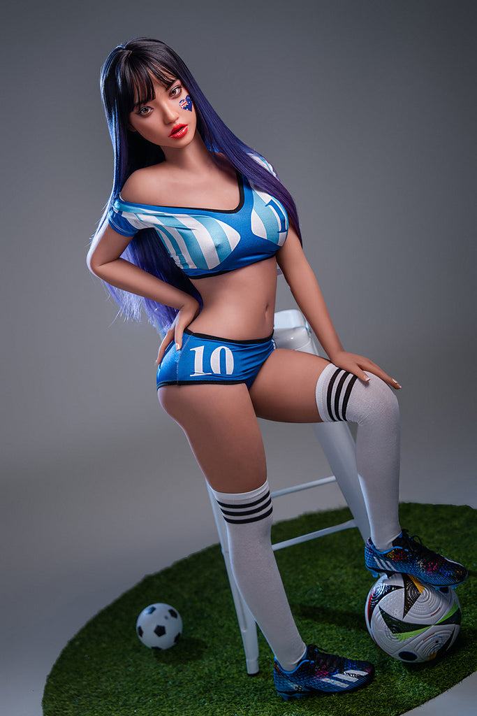US Stock - Finley 152cm M29 Silicone ROS Head Love Doll C Cup Football Style TPE Body Movable Jaw Adult Oral Sex Doll