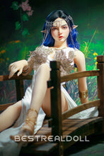 Load image into Gallery viewer, US Stock - Keely 160cm Silicone ROS Head Elf Sex Doll TPE Body M8 Samll Boobs Oral Sex Movable Jaw Adult Love Doll